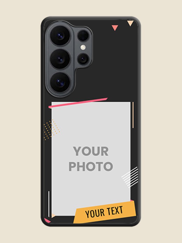 Custom Photo Frame with Triangle Small Dots on Photo On Space Black Custom Soft Matte Mobile Back Cover - Samsung Galaxy S26 Ultra 5G - alternate view