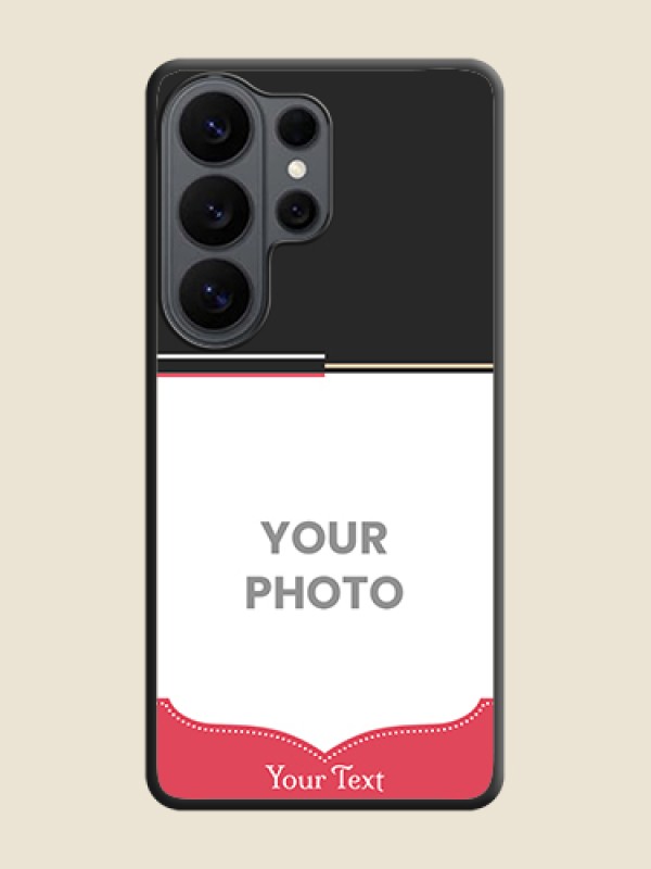 Custom Classic Plain Design with Name On Space Black Custom Soft Matte Mobile Back Cover - Samsung Galaxy S26 Ultra 5G - alternate view