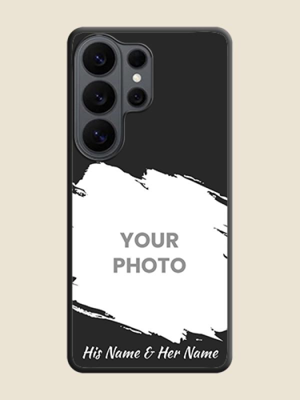 Custom Grunge Brush Strokes on Photo On Space Black Custom Soft Matte Mobile Back Cover - Samsung Galaxy S26 Ultra 5G - alternate view