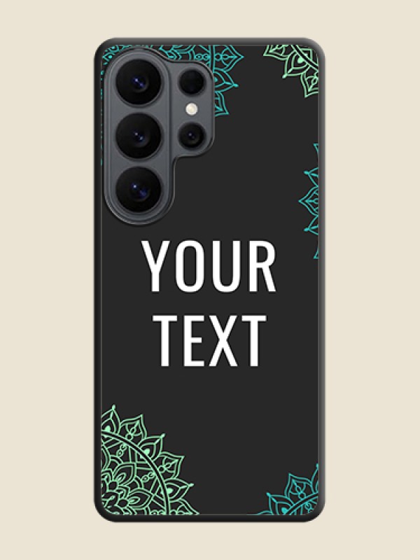 Custom Your Name with Floral Design On Space Black Custom Soft Matte Mobile Back Cover - Samsung Galaxy S26 Ultra 5G - alternate view