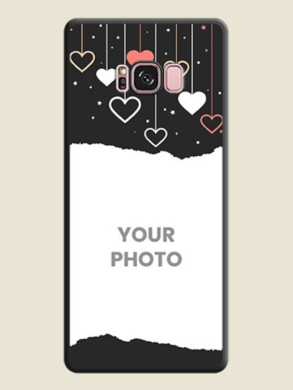 Custom Love Hangings with Splash Wave Picture on Space Black Custom Soft Matte Phone Back Cover - Galaxy S8 Plus - alternate view