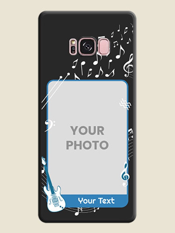Custom Musical Theme Design with Text on Photo on Space Black Soft Matte Mobile Case - Galaxy S8 Plus - alternate view