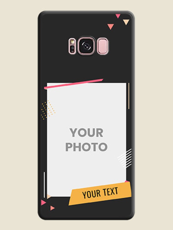 Custom Photo Frame with Triangle Small Dots on Photo on Space Black Soft Matte Back Cover - Galaxy S8 Plus - alternate view