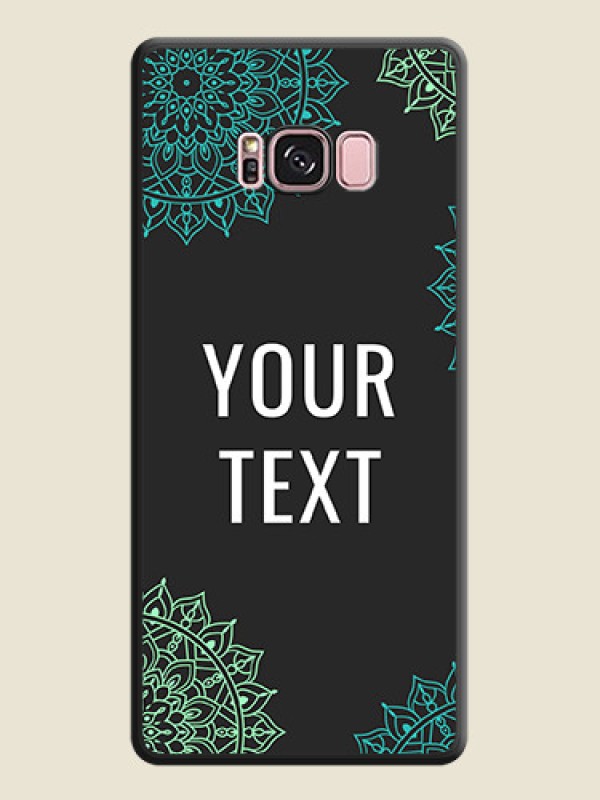Custom Your Name with Floral Design on Space Black Custom Soft Matte Back Cover - Galaxy S8 Plus - alternate view