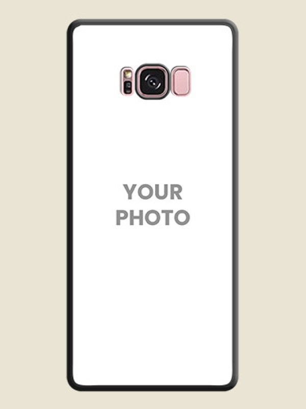 Custom Full Single Pic Upload On Space Black Personalized Soft Matte Phone Covers -Samsung Galaxy S8 Plus - alternate view