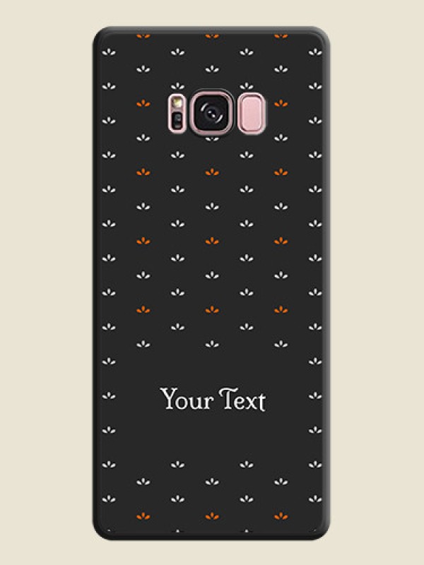 Custom Simple Pattern With Custom Text On Space Black Personalized Soft Matte Phone Covers -Samsung Galaxy S8 Plus - alternate view