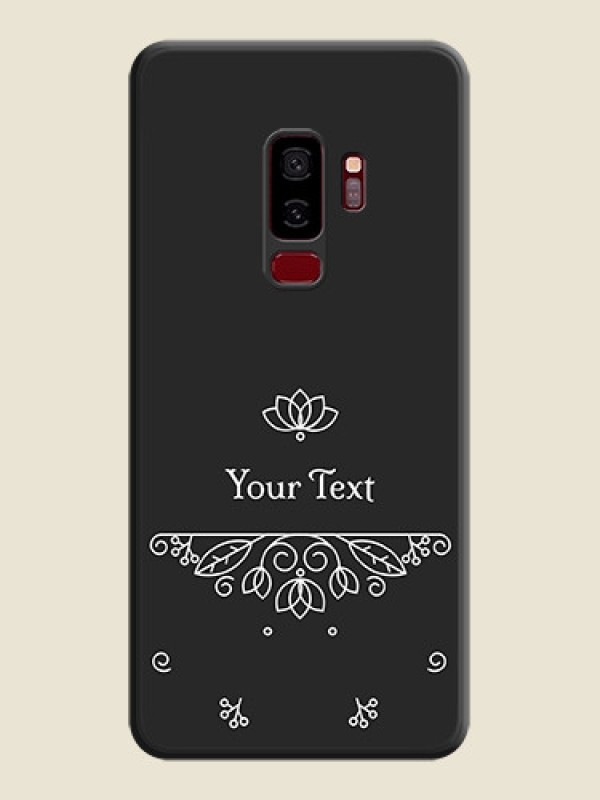 Custom Lotus Garden Custom Text On Space Black Personalized Soft Matte Phone Covers -Samsung Galaxy S9 Plus - alternate view