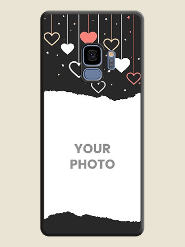 Custom Love Hangings with Splash Wave Picture on Space Black Custom Soft Matte Phone Back Cover - Galaxy S9 - alternate view