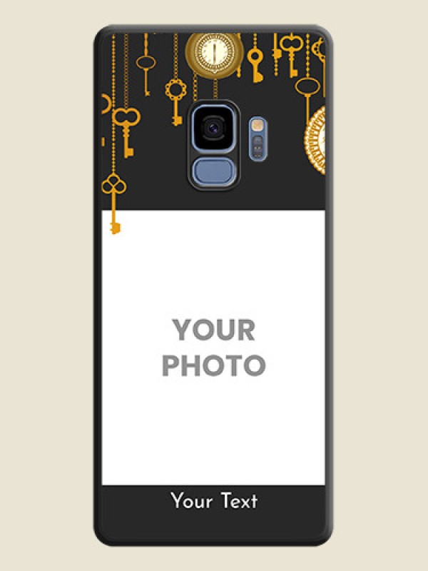 Custom Decorative Design with Text on Space Black Custom Soft Matte Back Cover - Galaxy S9 - alternate view