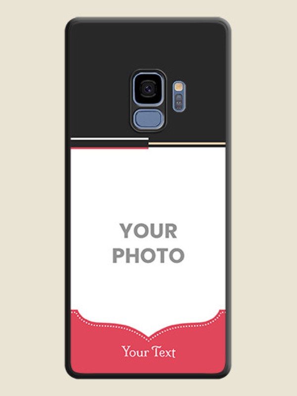 Custom Classic Plain Design with Name on Photo on Space Black Soft Matte Phone Cover - Galaxy S9 - alternate view
