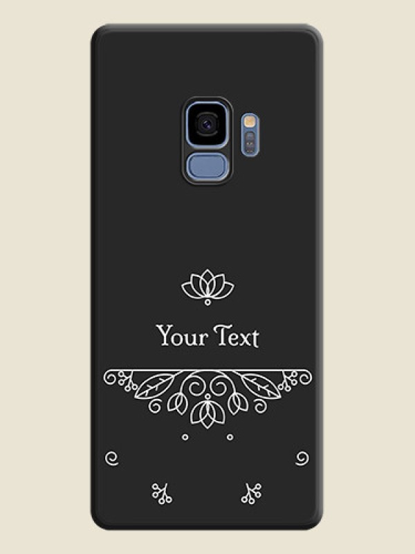 Custom Lotus Garden Custom Text On Space Black Personalized Soft Matte Phone Covers -Samsung Galaxy S9 - alternate view