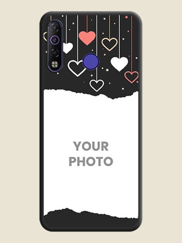 Custom Love Hangings with Splash Wave Picture on Space Black Custom Soft Matte Phone Back Cover - Tecno Camon 12 Air - alternate view