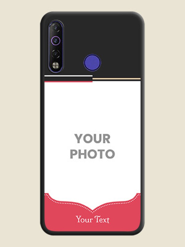 Custom Classic Plain Design with Name on Photo on Space Black Soft Matte Phone Cover - Tecno Camon 12 Air - alternate view