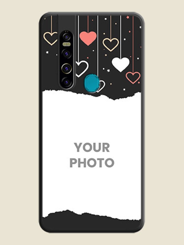 Custom Love Hangings with Splash Wave Picture on Space Black Custom Soft Matte Phone Back Cover - Tecno Camon 15 Pro - alternate view