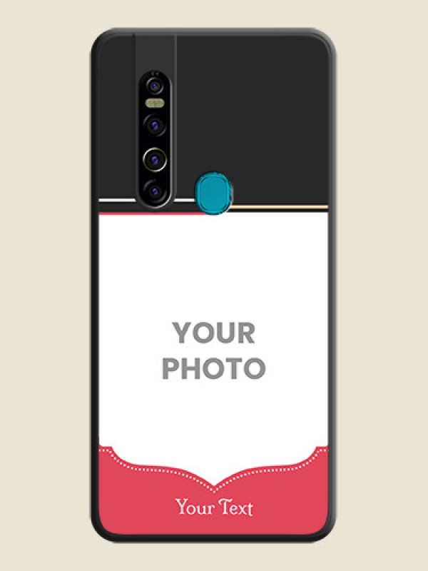 Custom Classic Plain Design with Name on Photo on Space Black Soft Matte Phone Cover - Tecno Camon 15 Pro - alternate view