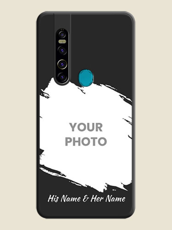 Custom Grunge Brush Strokes on Photo on Space Black Soft Matte Back Cover - Tecno Camon 15 Pro - alternate view