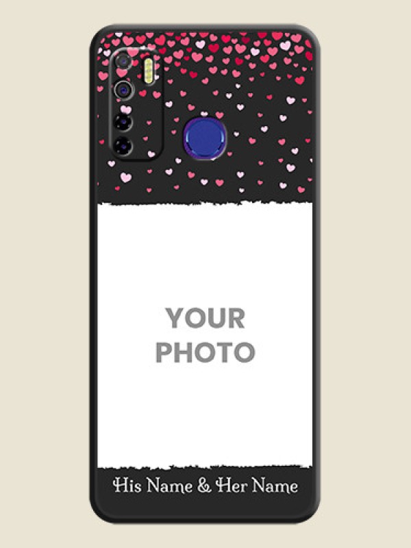 Custom Fall in Love with Your Partner  on Photo on Space Black Soft Matte Phone Cover - Tecno Camon 15 - alternate view