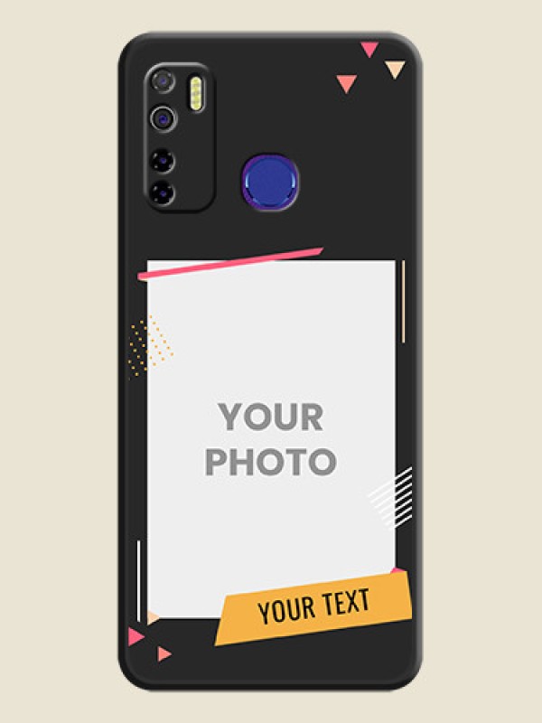 Custom Photo Frame with Triangle Small Dots on Photo on Space Black Soft Matte Back Cover - Tecno Camon 15 - alternate view