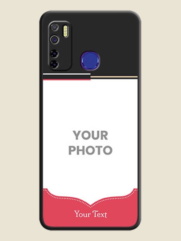 Custom Classic Plain Design with Name on Photo on Space Black Soft Matte Phone Cover - Tecno Camon 15 - alternate view