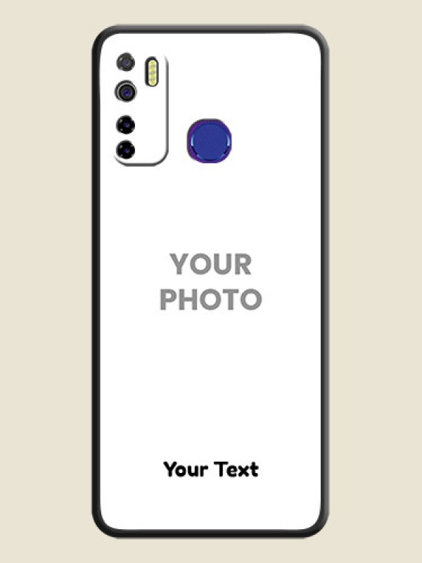 Custom Full Single Pic Upload With Text On Space Black Personalized Soft Matte Phone Covers -Tecno Camon 15 - alternate view