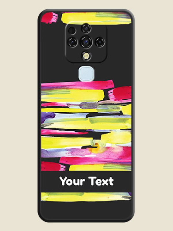 Custom Brush Coloured on Space Black Personalized Soft Matte Phone Covers - Tecno Camon 16 - alternate view