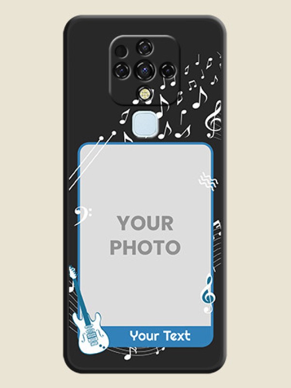 Custom Musical Theme Design with Text on Photo on Space Black Soft Matte Mobile Case - Tecno Camon 16 - alternate view