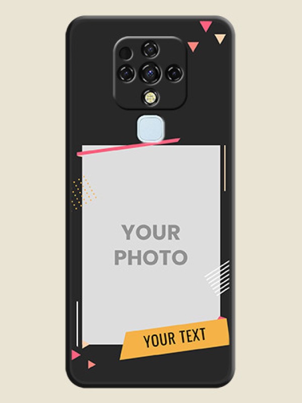 Custom Photo Frame with Triangle Small Dots on Photo on Space Black Soft Matte Back Cover - Tecno Camon 16 - alternate view