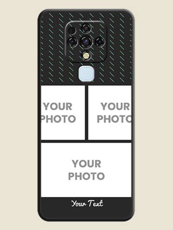 Custom Cross Dotted Pattern with 2 Image Holder  on Personalised Space Black Soft Matte Cases - Tecno Camon 16 - alternate view