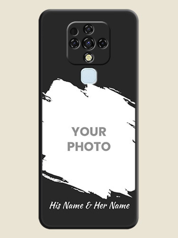 Custom Grunge Brush Strokes on Photo on Space Black Soft Matte Back Cover - Tecno Camon 16 - alternate view