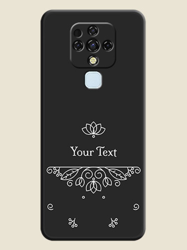 Custom Lotus Garden Custom Text On Space Black Personalized Soft Matte Phone Covers -Tecno Camon 16 - alternate view