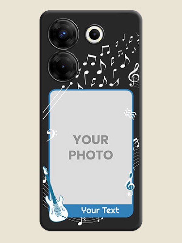 Custom Musical Theme Design with Text - Photo on Space Black Soft Matte Mobile Case - Tecno Camon 20 Pro - alternate view