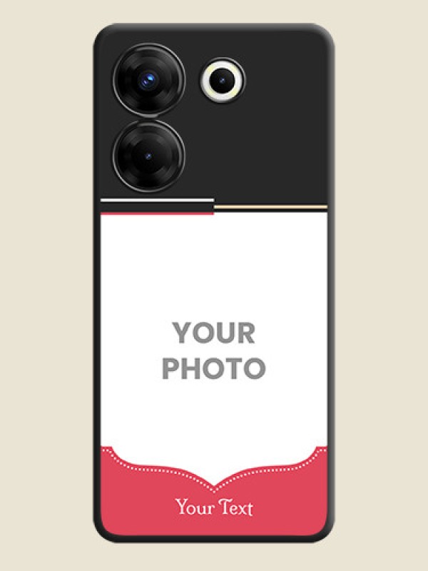 Custom Classic Plain Design with Name - Photo on Space Black Soft Matte Phone Cover - Tecno Camon 20 Pro - alternate view