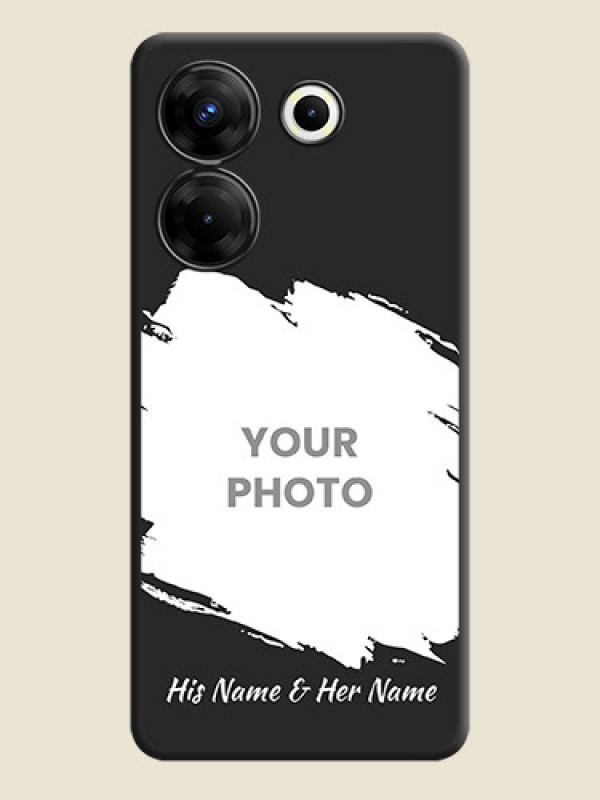 Custom Grunge Brush Strokes - Photo on Space Black Soft Matte Back Cover - Tecno Camon 20 Pro - alternate view