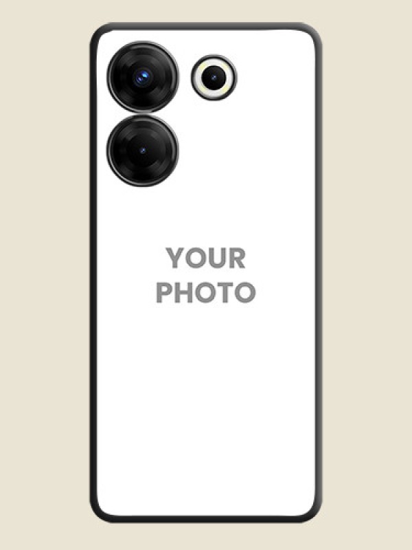 Custom Full Single Pic Upload On Space Black Personalized Soft Matte Phone Covers - Tecno Camon 20 Pro - alternate view