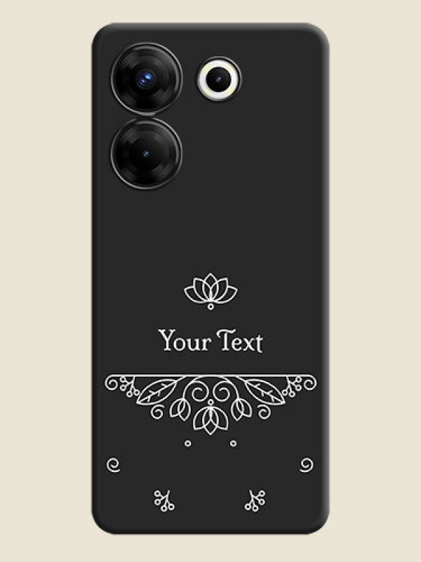 Custom Lotus Garden Custom Text On Space Black Personalized Soft Matte Phone Covers - Tecno Camon 20 Pro - alternate view