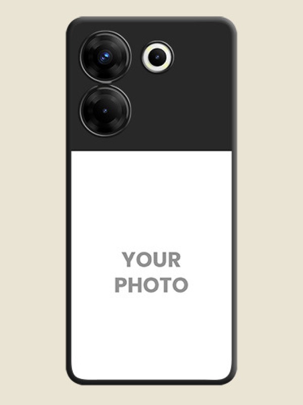 Custom Image Upload With Space Black Color On Custom Soft Matte Mobile Back Cover - Tecno Camon 20 Pro - alternate view