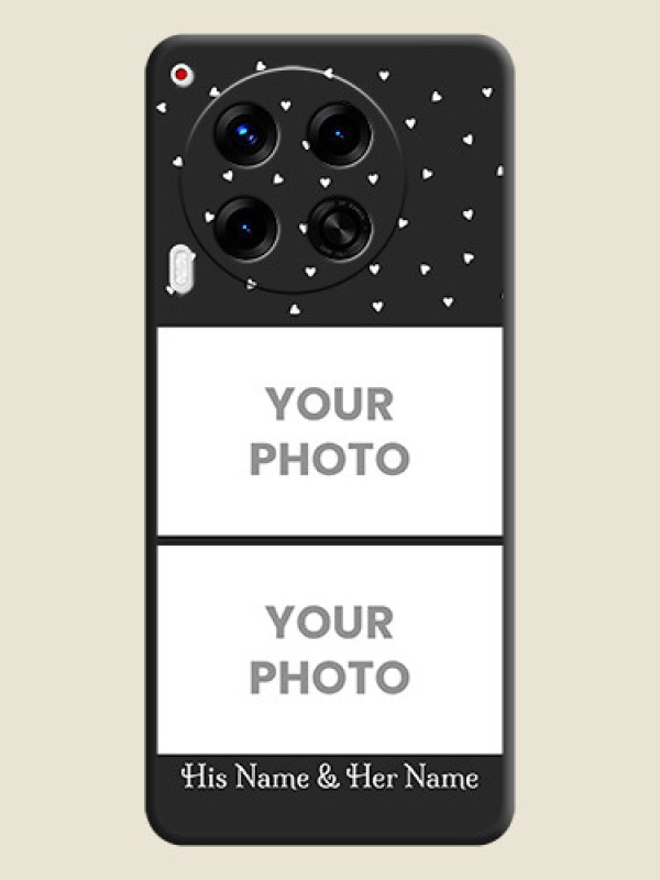 Custom Miniature Love Symbols with Name On Space Black Custom Soft Matte Mobile Back Cover - Camon 30 5G - alternate view