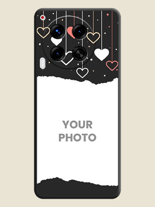 Custom Love Hangings with Splash Wave Picture On Space Black Custom Soft Matte Mobile Back Cover - Camon 30 5G - alternate view
