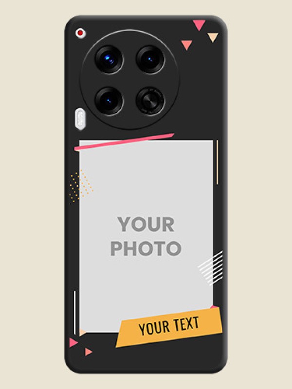 Custom Photo Frame with Triangle Small Dots on Photo On Space Black Custom Soft Matte Mobile Back Cover - Camon 30 5G - alternate view