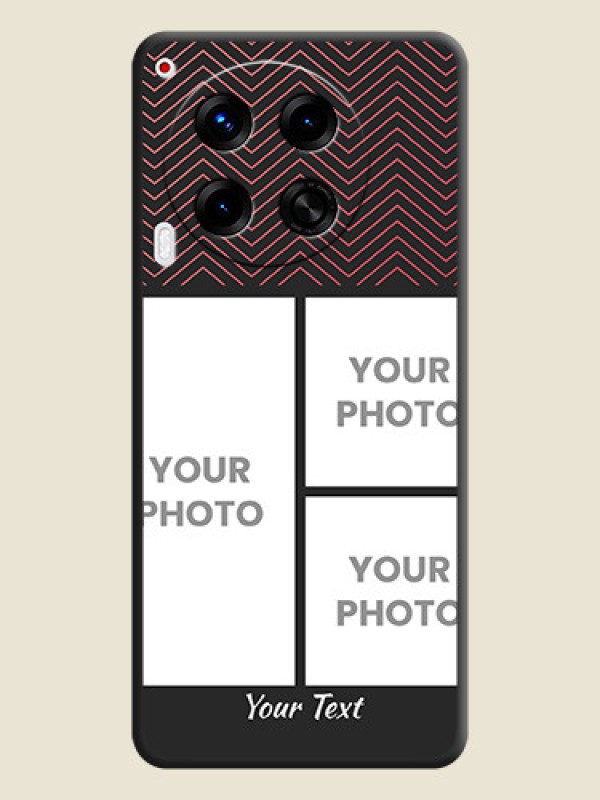 Custom Wave Pattern with 3 Image Holder On Space Black Custom Soft Matte Mobile Back Cover - Camon 30 5G - alternate view
