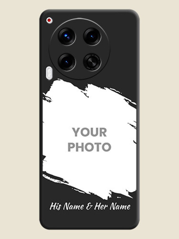 Custom Grunge Brush Strokes on Photo On Space Black Custom Soft Matte Mobile Back Cover - Camon 30 5G - alternate view