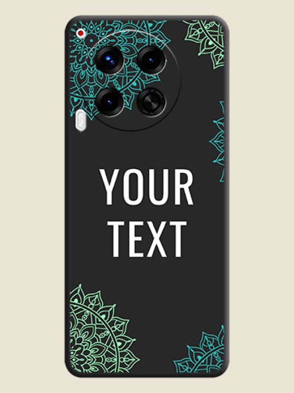 Custom Your Name with Floral Design On Space Black Custom Soft Matte Mobile Back Cover - Camon 30 5G - alternate view