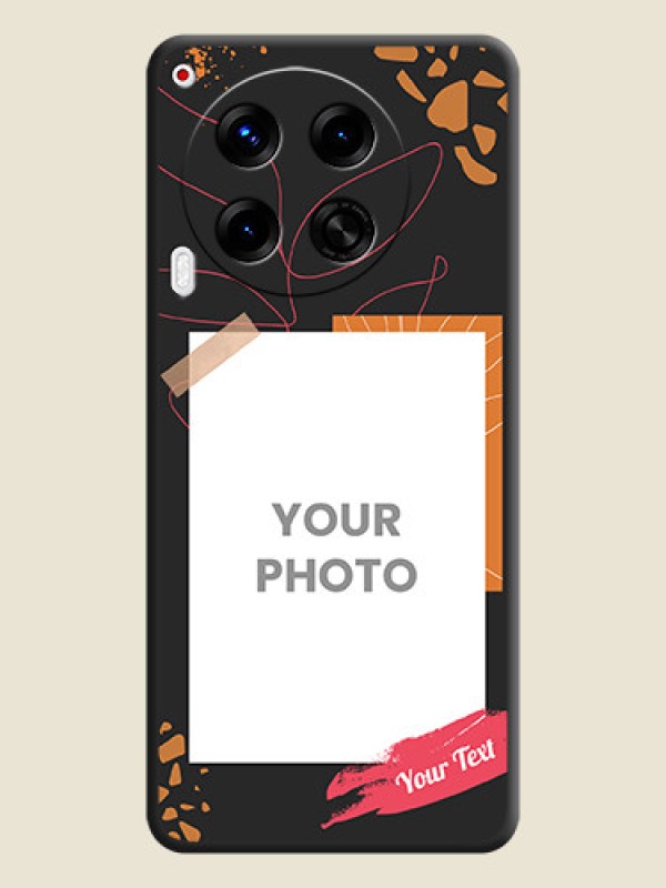 Custom Orange Photo Frame On Space Black Custom Soft Matte Mobile Back Cover - Camon 30 5G - alternate view
