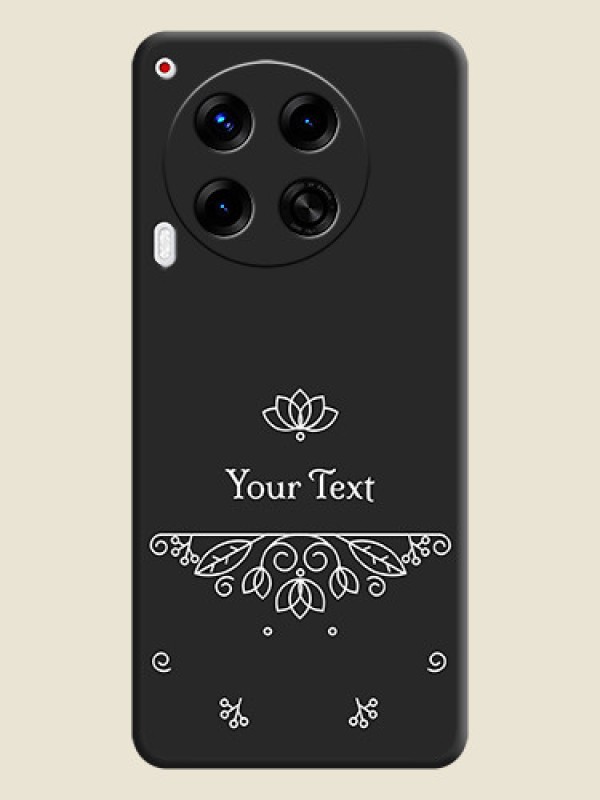 Custom Lotus Garden Custom Text On Space Black Custom Soft Matte Mobile Back Cover - Camon 30 5G - alternate view