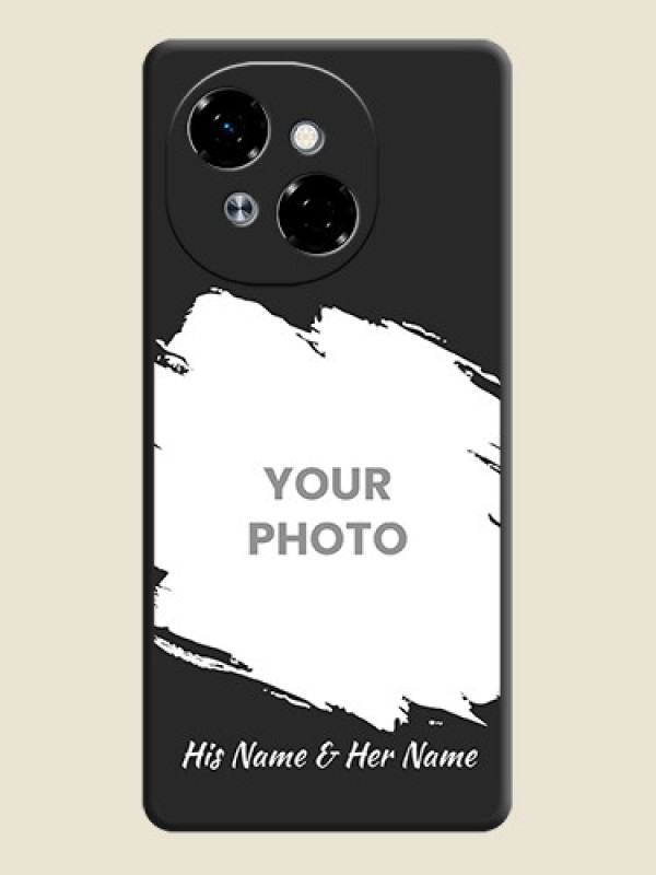 Custom Grunge Brush Strokes on Photo On Space Black Custom Soft Matte Mobile Back Cover - Tecno Pop 9 4G - alternate view