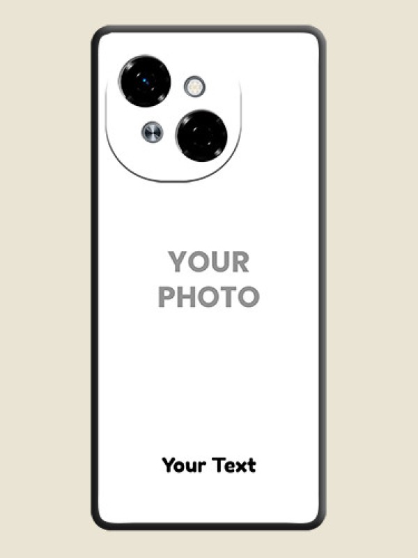 Custom Full Single Pic Upload With Text On Space Black Custom Soft Matte Mobile Back Cover - Tecno Pop 9 4G - alternate view