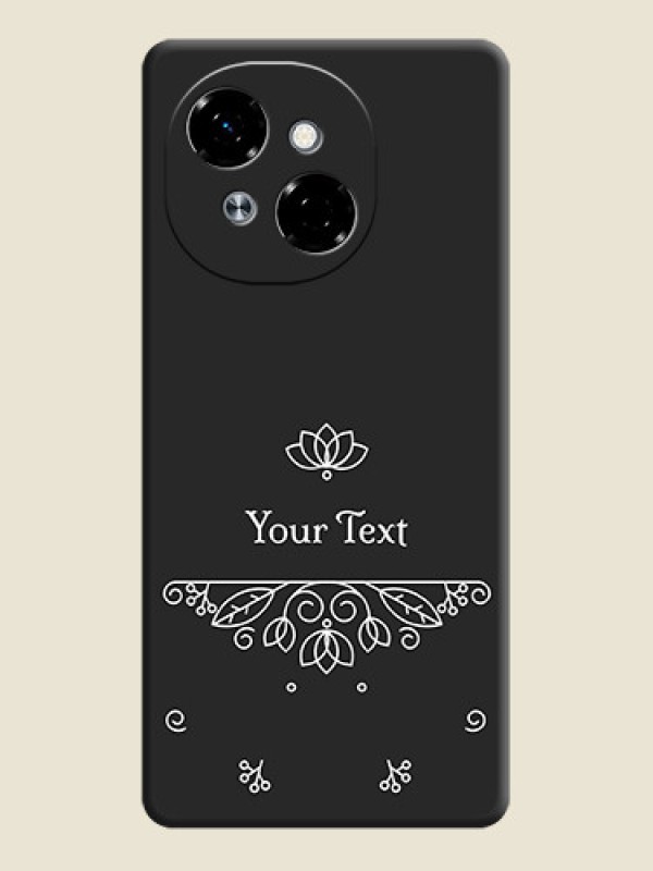 Custom Lotus Garden Custom Text On Space Black Custom Soft Matte Mobile Back Cover - Tecno Pop 9 4G - alternate view