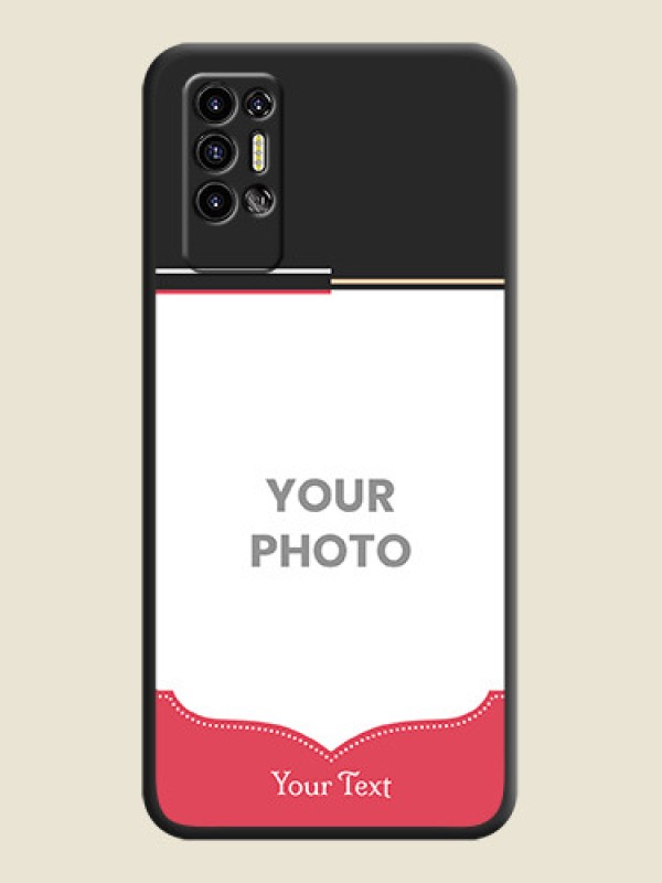 Custom Classic Plain Design with Name on Photo on Space Black Soft Matte Phone Cover - Tecno Pova 2 - alternate view