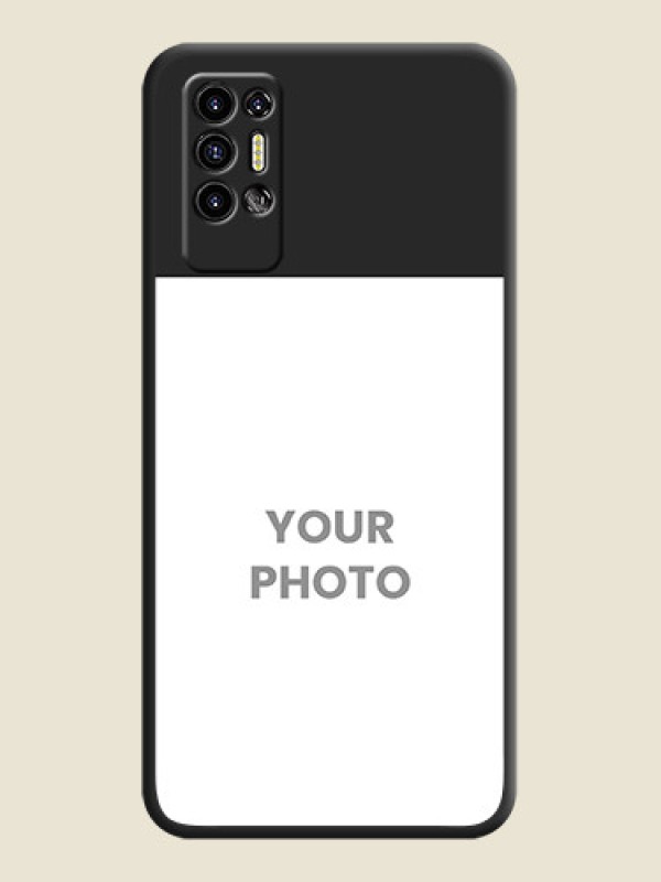 Custom Image Upload With Space Black Color On Custom Soft Matte Mobile Back Cover - Tecno Pova 2 - alternate view