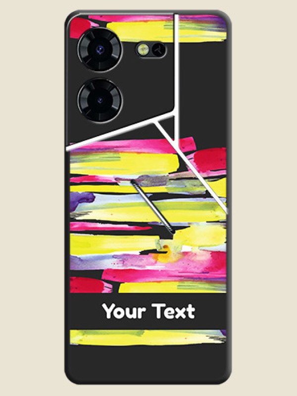 Custom Brush Coloured On Space Black Custom Soft Matte Mobile Back Cover - Pova 5 Pro 5G - alternate view